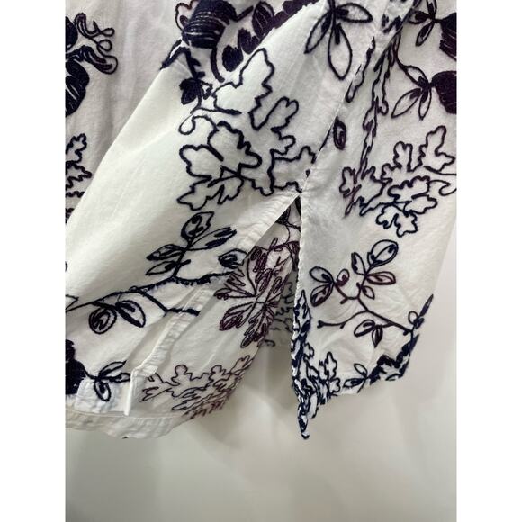 For Cynthia Beach Wear Cover Up‎ Plus 1X Embroidered Cotton Floral Pool Resort - Picture 6 of 11